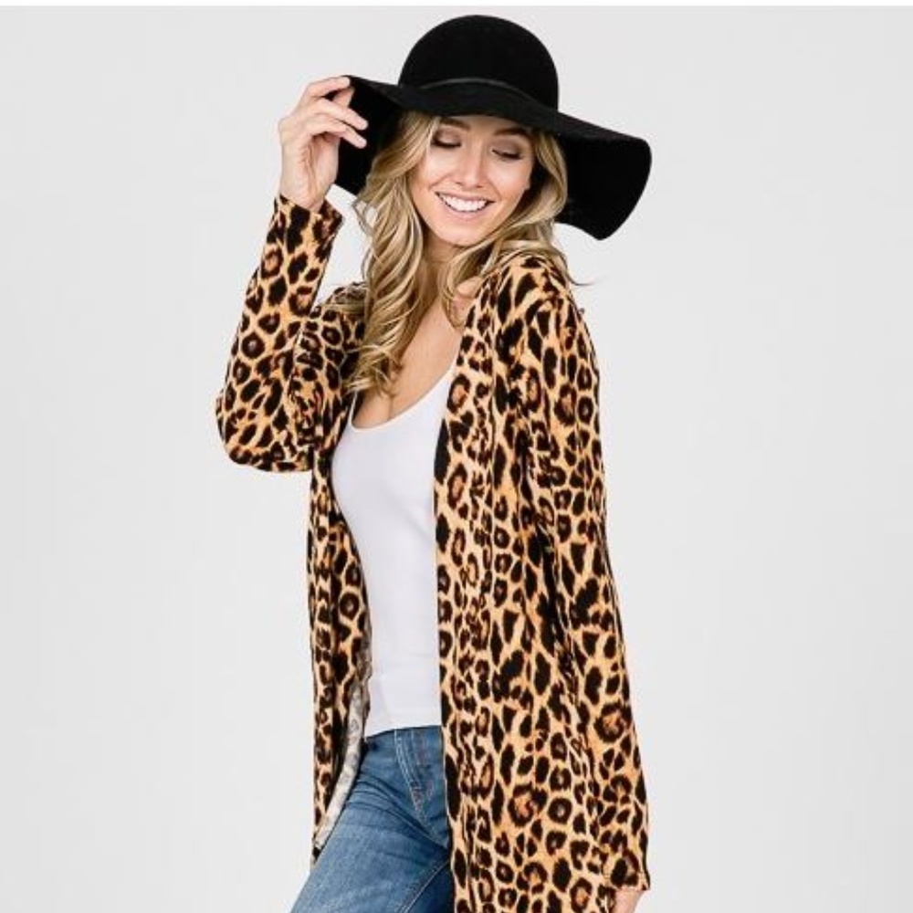 LAST ONE Sale Priced Animal Print Cardigan Kimono - Picture 3 of 4